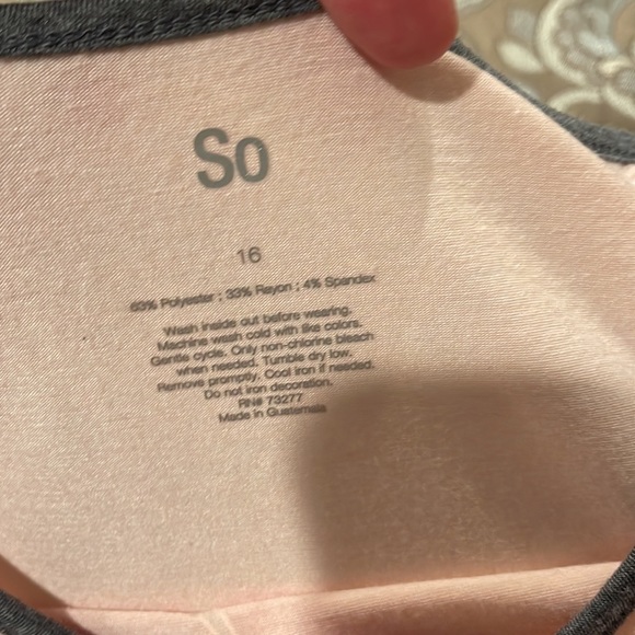 So Unicorn cold shoulder top and denim Bermuda short set. Girls 16 - Picture 6 of 7